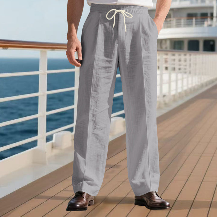 Men's casual pants with elastic waistband and side pockets Lisslune