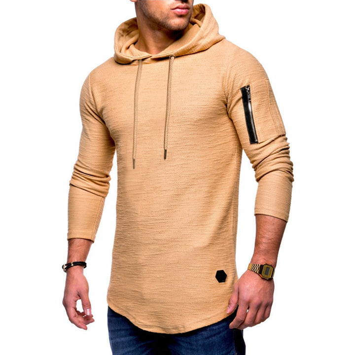 Men's hooded sweatshirt with asymmetric cut and zip pocket Lisslune