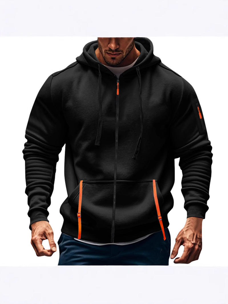 Men's sporty hoodie with practical zippered pockets Lisslune