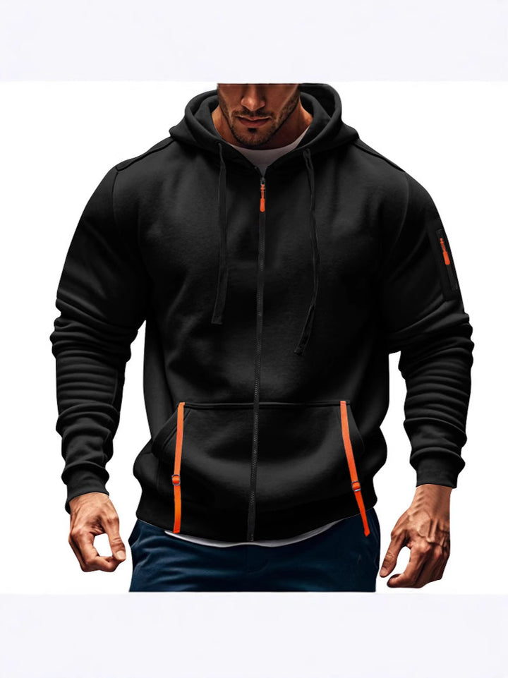 Men's sporty hoodie with practical zippered pockets Lisslune
