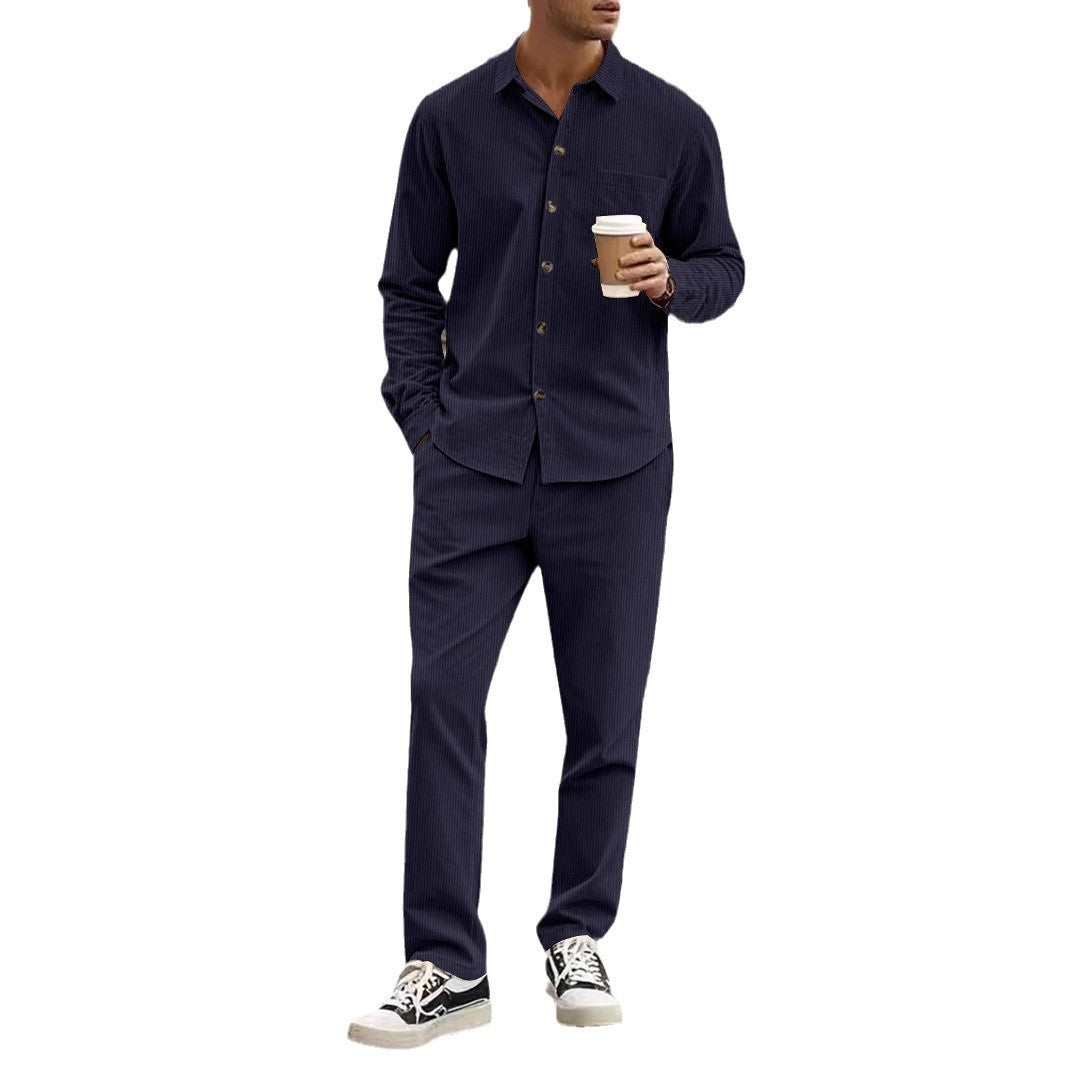 Men's casual two-piece set made of breathable material Lisslune
