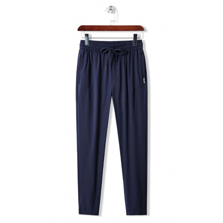 Men's casual sports pants with elastic waistband and practical side pockets Lisslune