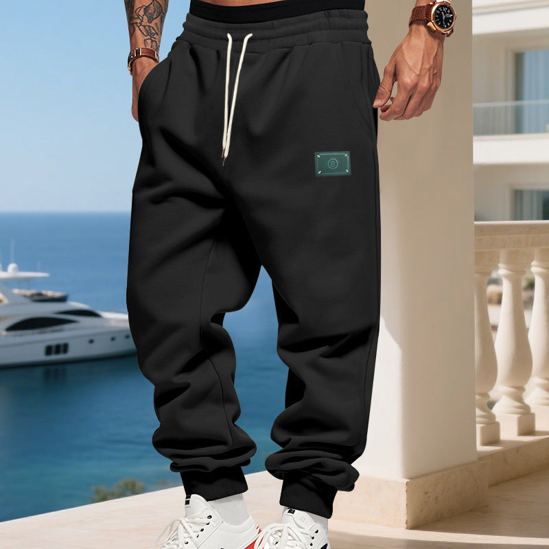 Men's comfortable Relaxed-Fit sweatpants with elastic waistband and functional pockets Lisslune