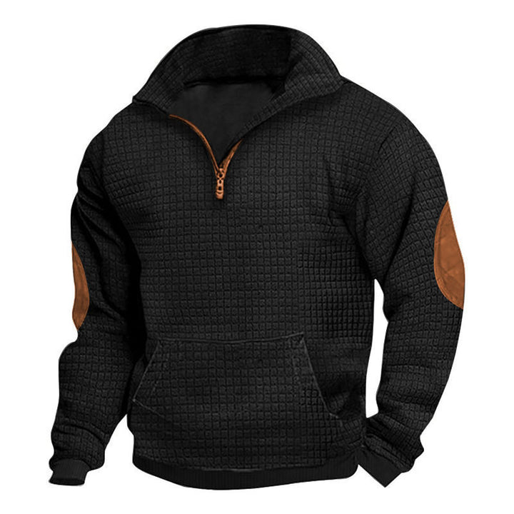 Men's sporty pullover with zipper and elastic cuffs Lisslune