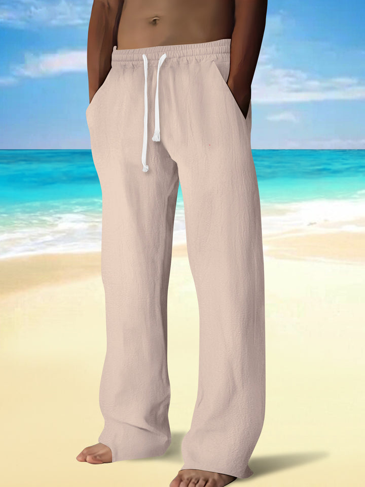 Men's casual beach shorts with elastic waistband and practical pockets Lisslune