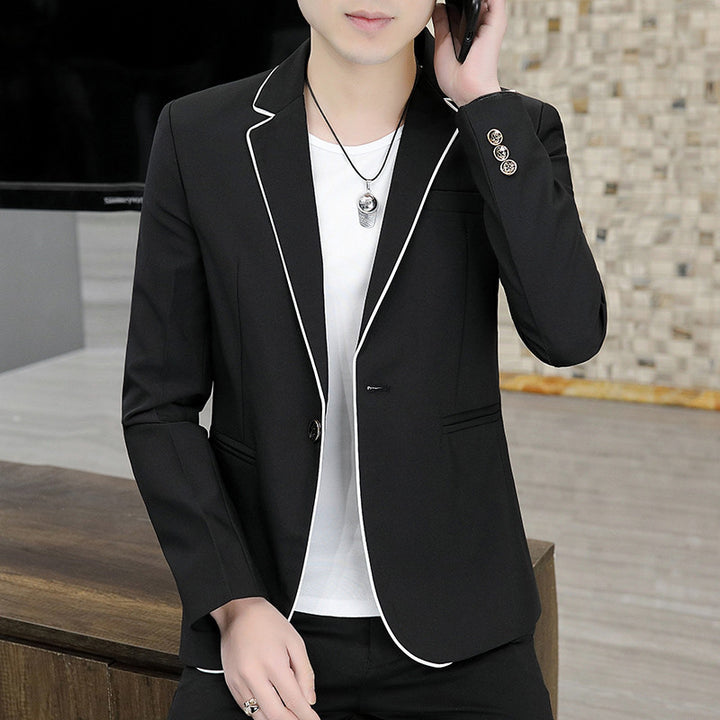 Men's elegant blazer jacket with contrasting accents Lisslune