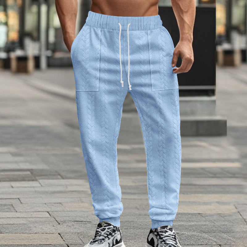 Men's comfortable joggers with textured design and elastic waistband Lisslune