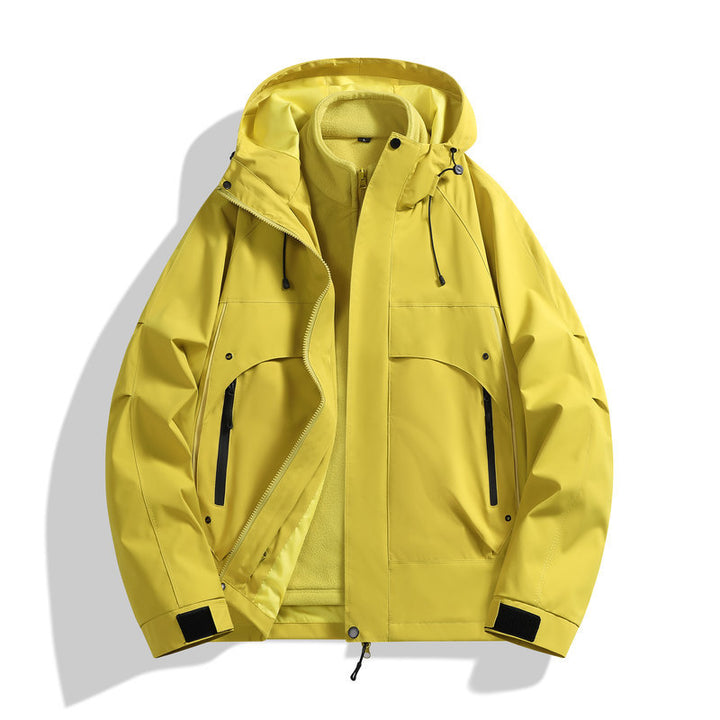 Men's weatherproof multifunction jacket with detachable hood Lisslune