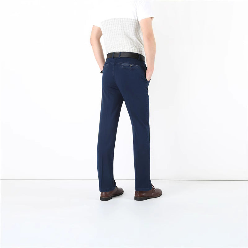Men's classic chinos with side pockets and elastic waistband Lisslune