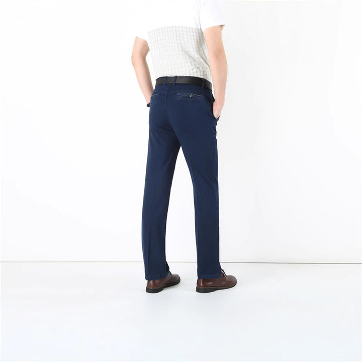 Men's classic chinos with side pockets and elastic waistband Lisslune