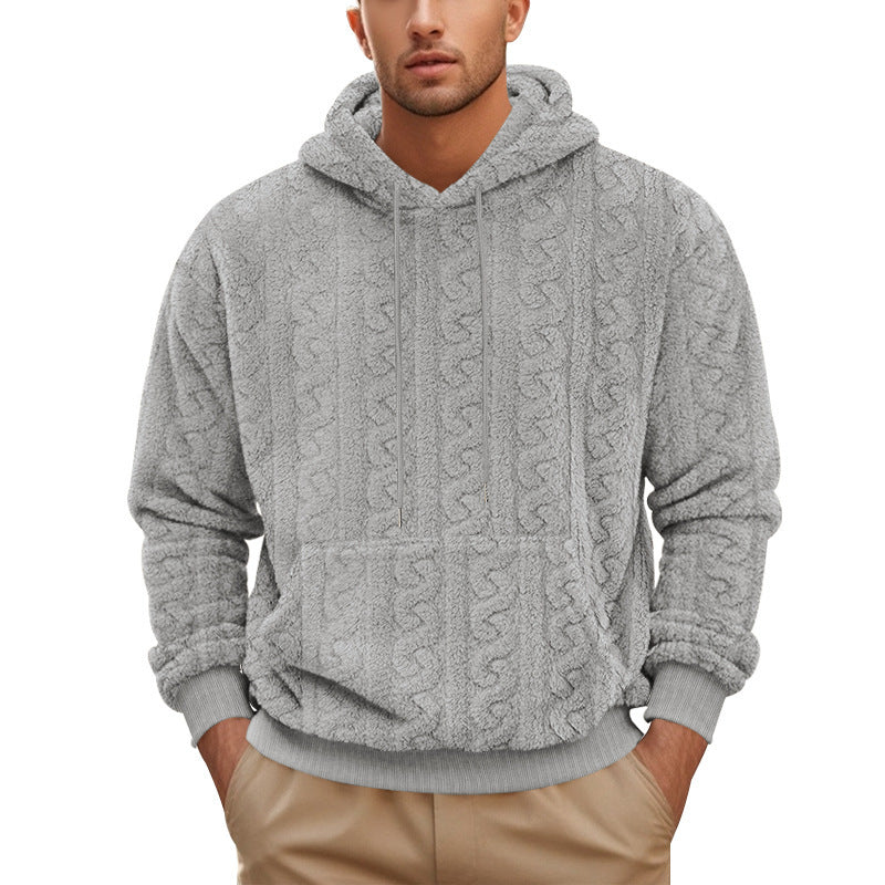 Men's Cozy Hoodie with innovative teddy look and practical front pockets Lisslune