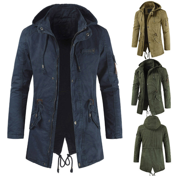 Men's casual and functional parka jacket with hood and practical pockets Lisslune