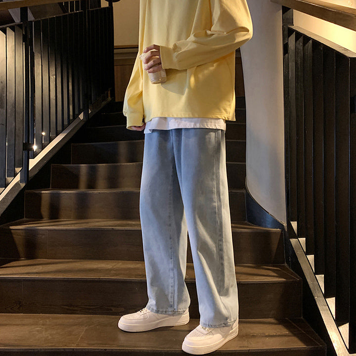 Men's Casual Cargo Pants with Loose Legs and Elastic Waistband Lisslune