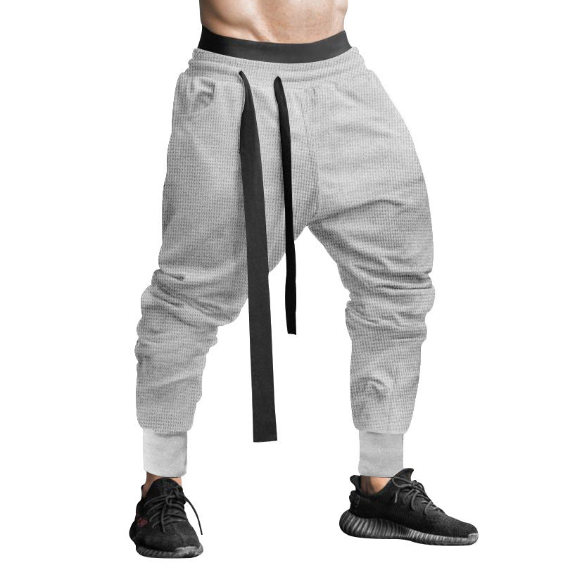 Men's casual harem pants with elastic waistband and side pockets Lisslune