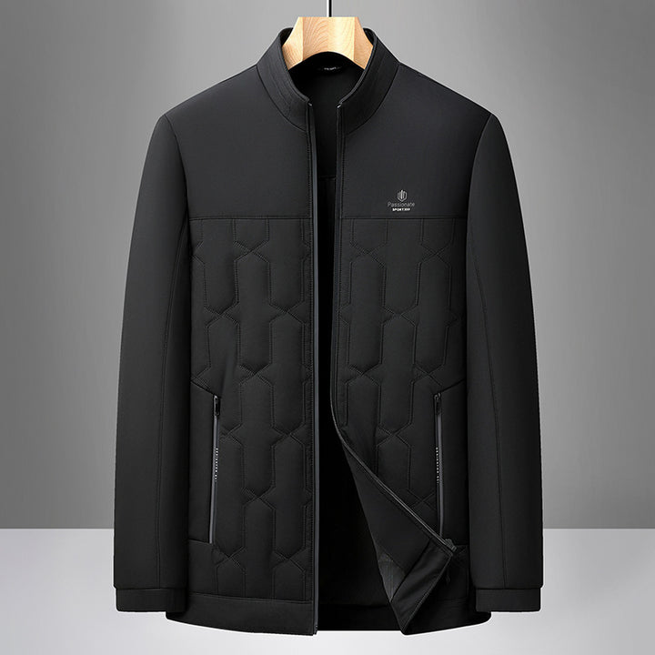 Men's Multifunctional Quilted Jacket with High Collar Lisslune