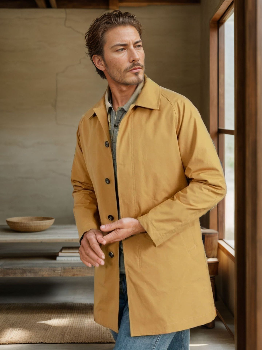Men's loosely cut transitional coat Lisslune