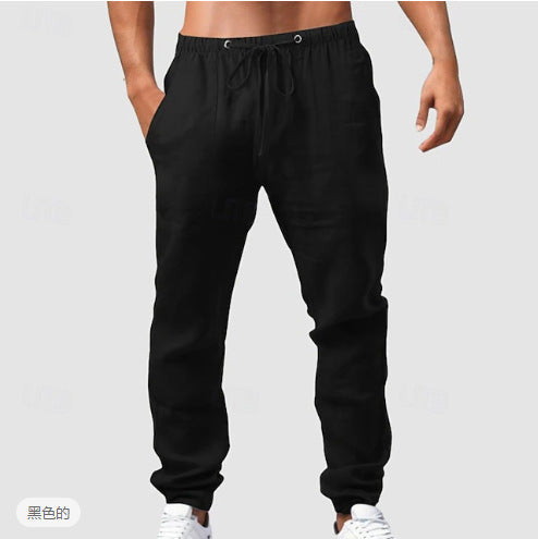 Men's cotton jogging pants with elastic waistband and practical pockets Lisslune