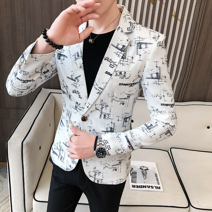 Men's elegant blazer with modern graphic design Lisslune