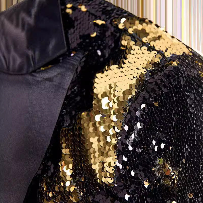 Men's elegant sequined jacket with modern cut Lisslune