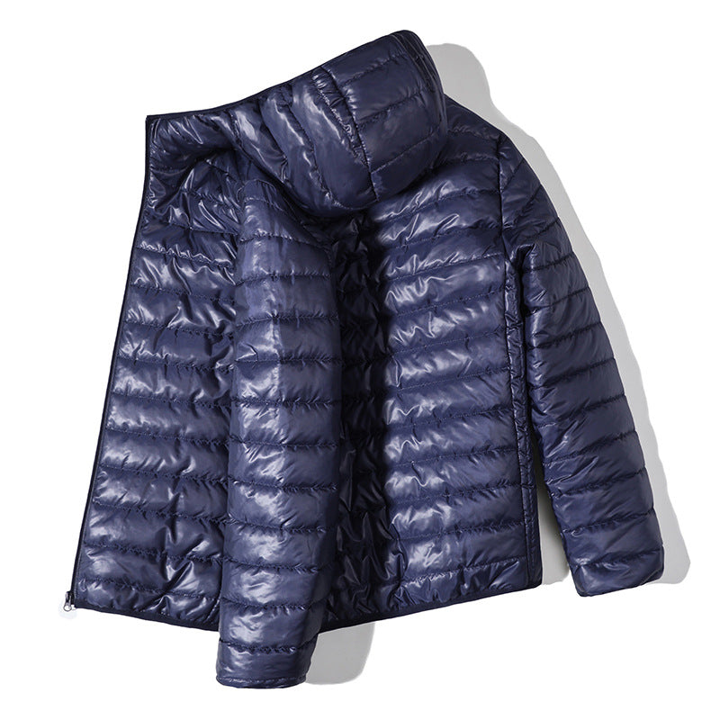 Men's lightweight quilted jacket with hood and water-repellent coating Lisslune