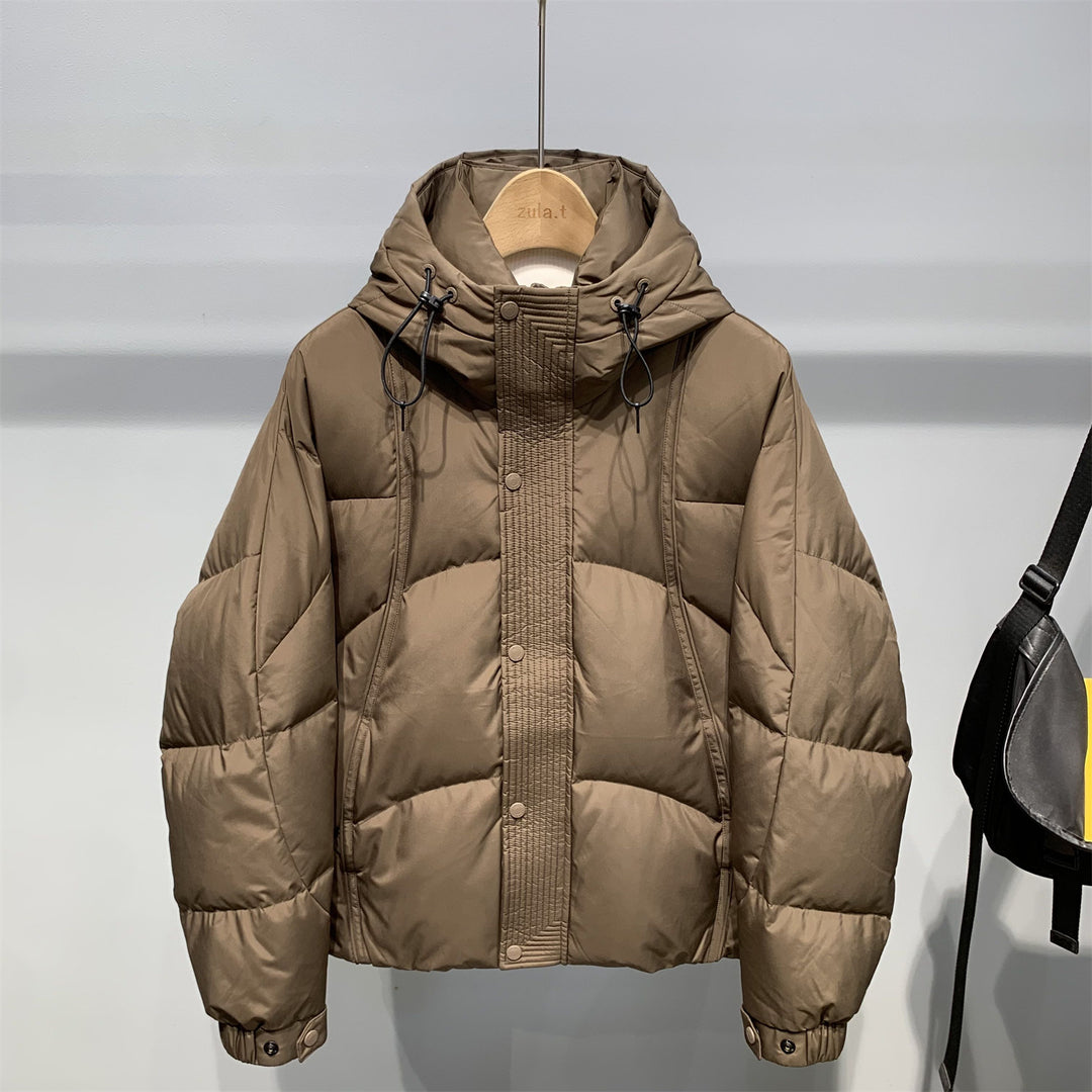 Men's Padded Jacket with Adjustable Hood Design Lisslune