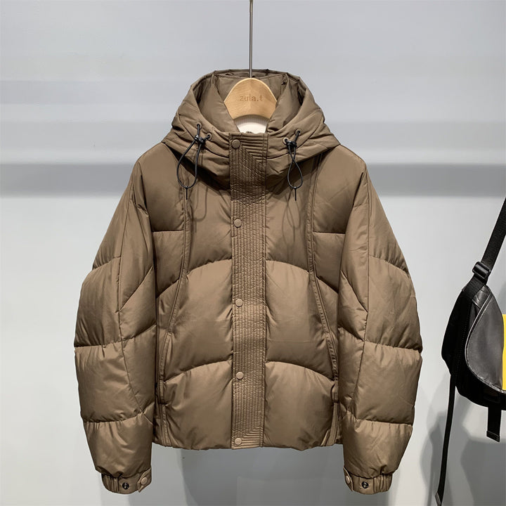 Men's Padded Jacket with Adjustable Hood Design Lisslune