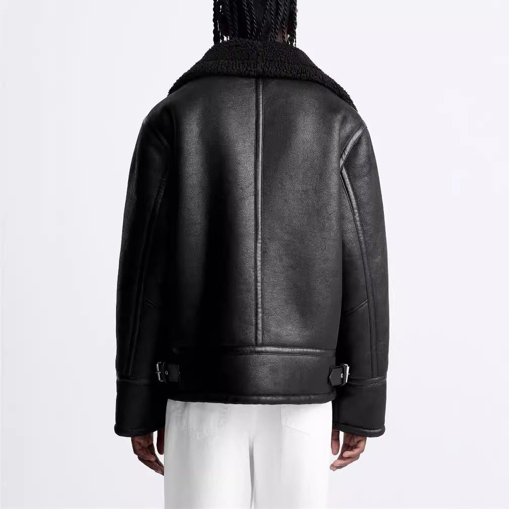 Men's cult biker jacket with soft lining and triple adjustable collar Lisslune