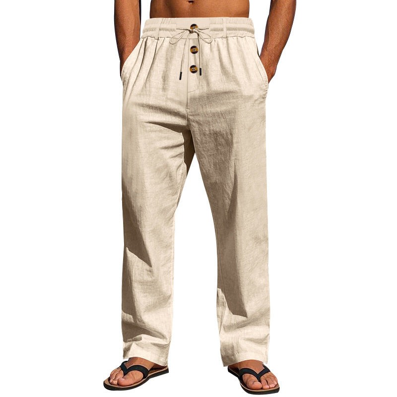Men's airy beach pants with adjustable drawstring and practical side pockets Lisslune