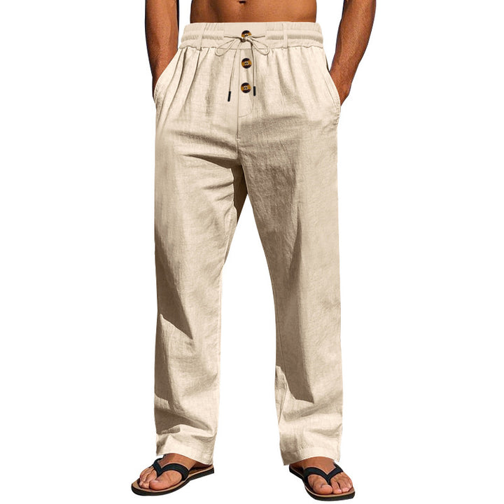 Men's airy beach pants with adjustable drawstring and practical side pockets Lisslune