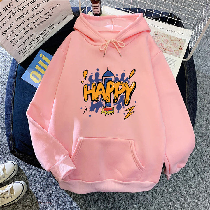 Women’s hooded sweatshirt with cheerful graphic design Lisslune
