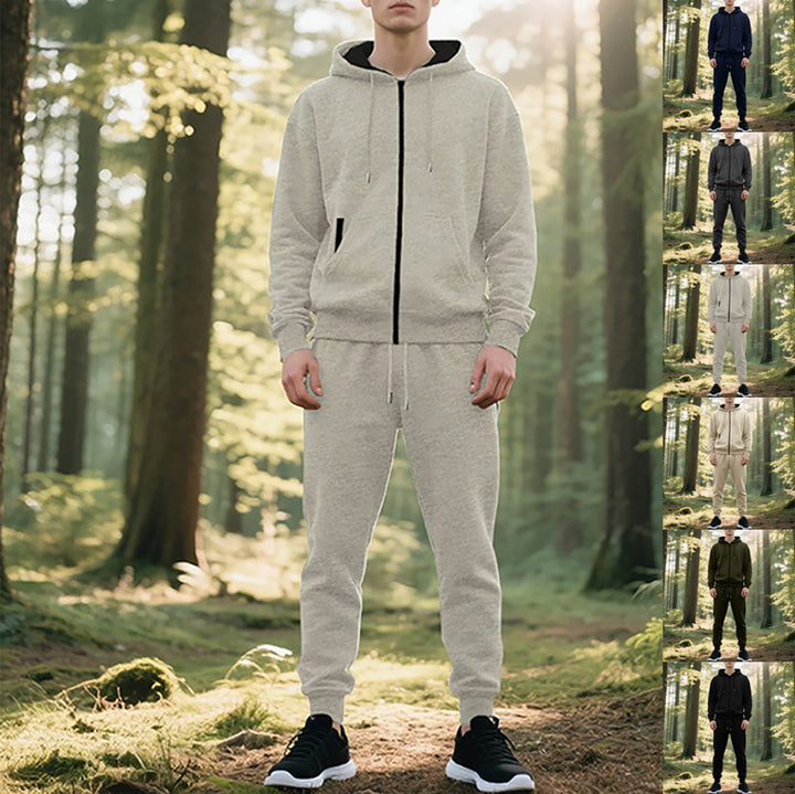 Men's casual hoodie with jogger pants in a relaxed fit Lisslune