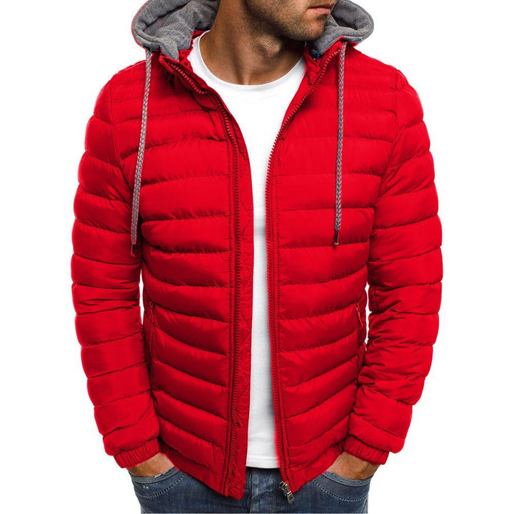 Men's lightweight puffer jacket with hood and side zip pockets Lisslune