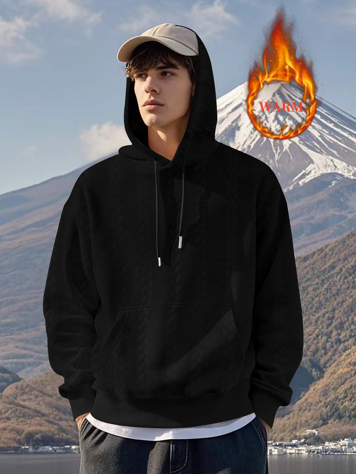 Men's fleece hoodie with structured inner finish and breathable properties Lisslune