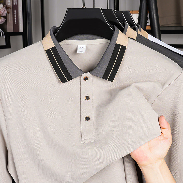 Men's polo shirt with modern accents and breathable fabric Lisslune