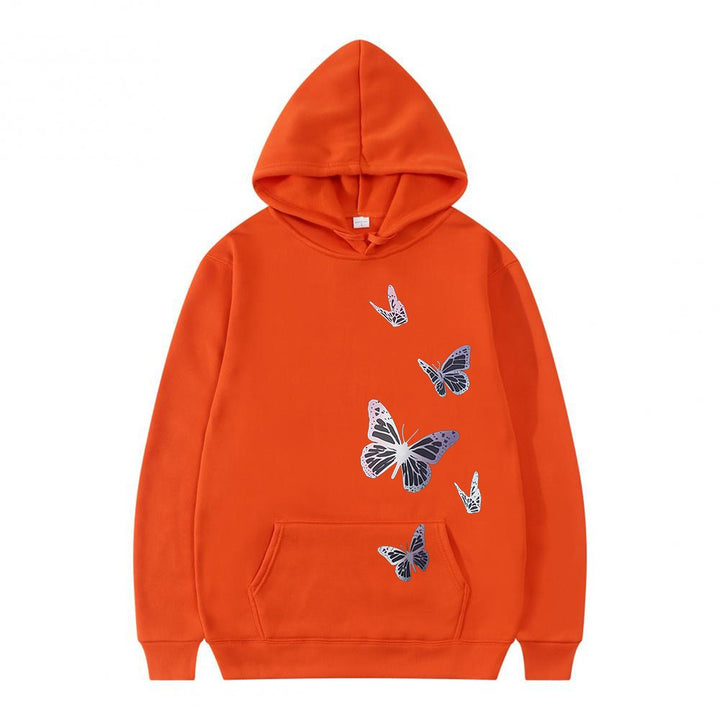Women's hoodie with delicate butterfly motif Lisslune