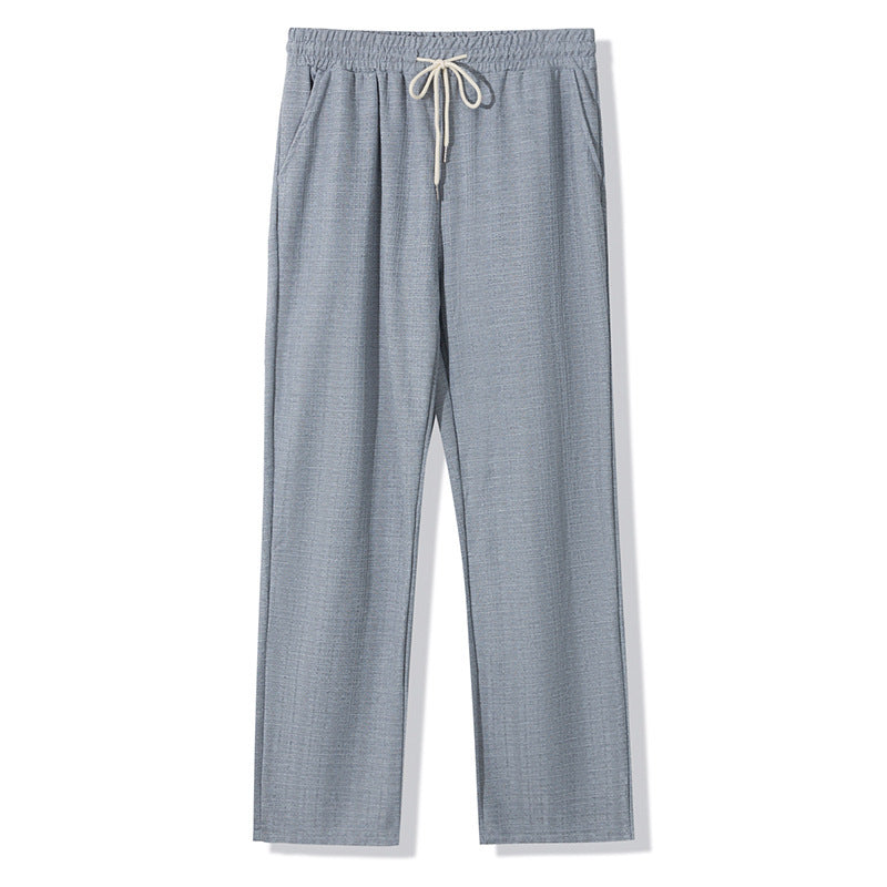 Men's Casual Leisure Pants with Elastic Waistband and Adjustable Drawstring Lisslune