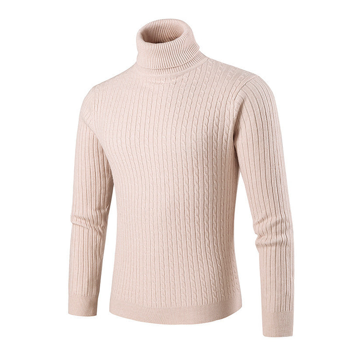 Men's stylish turtleneck sweater made of textured knit Lisslune