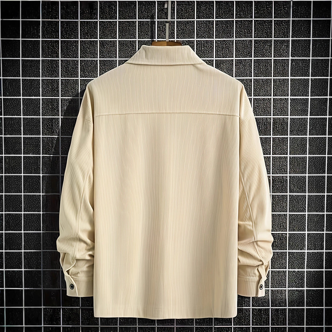 Men's Modern Rib Structure Shirt Jacket Lisslune