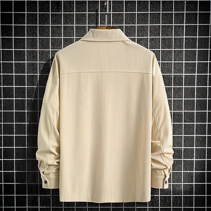 Men's Modern Rib Structure Shirt Jacket Lisslune