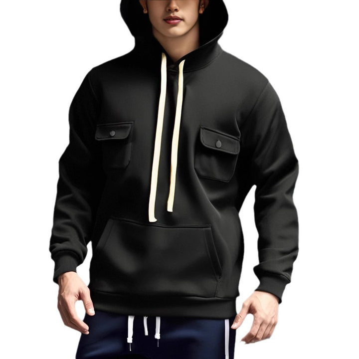 Men's hoodie with practical pockets and textured design Lisslune