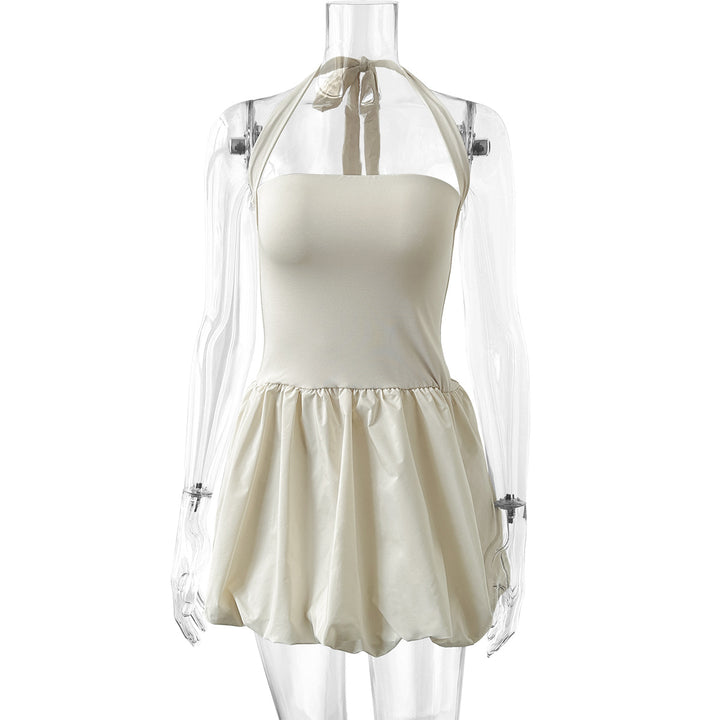 Damen Kleid mit schulterfreiem Design und lässigem Rock Lisslune