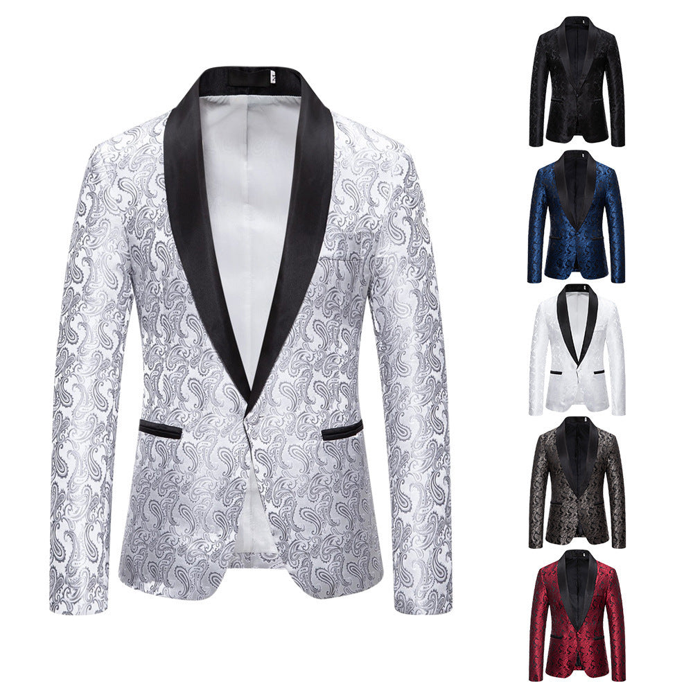 Men's extravagant tuxedo jacket with paisley pattern Lisslune