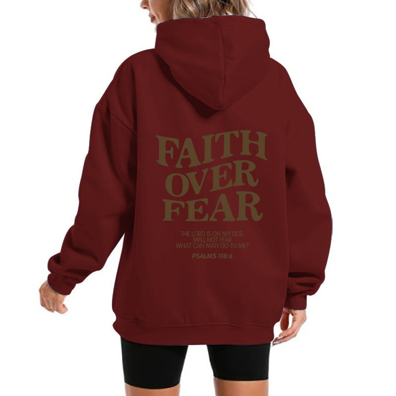 Women's hoodie with motivational lettering and comfortable fit Lisslune