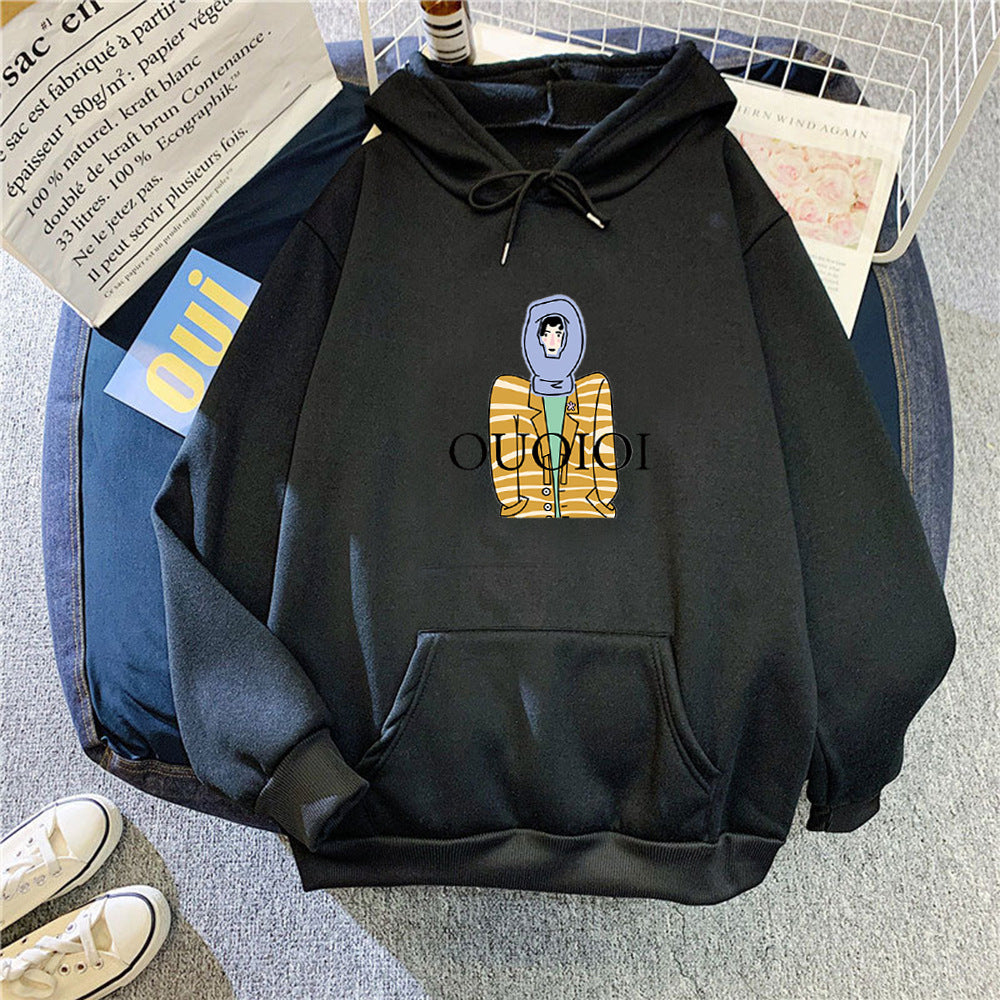 Ladies hoodie with unique cartoon design Lisslune