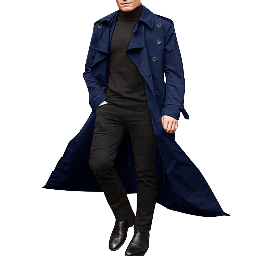 Men's elegant trench coat with double button placket Lisslune