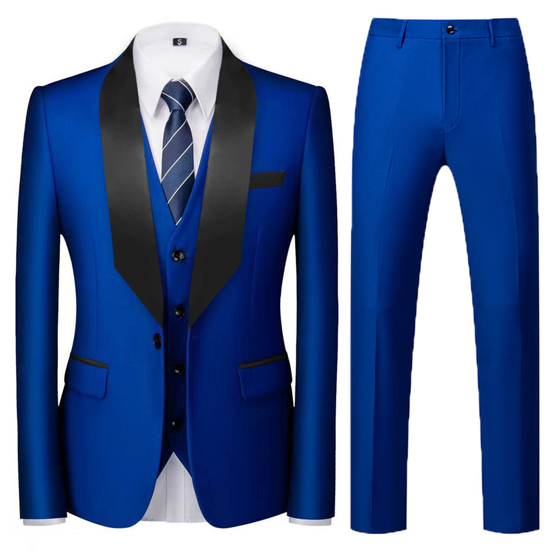 Men's Elegant Three-Piece Suit Set with Shimmering Design Lisslune