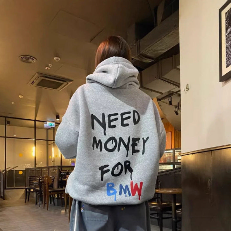 Women Oversized Hoodie with stylish lettering Lisslune