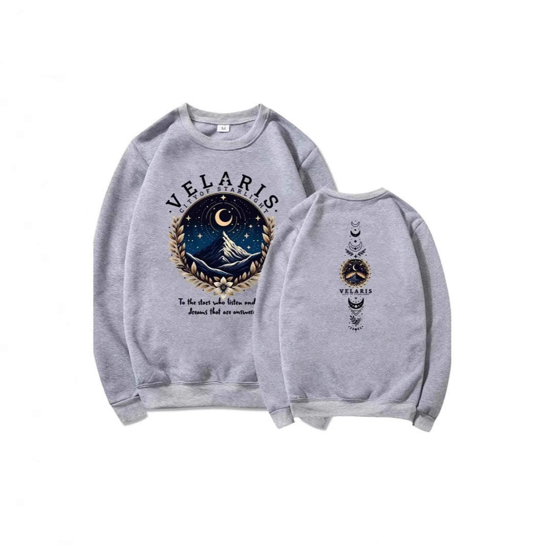 Women's sweatshirt with artistic night sky motif Lisslune