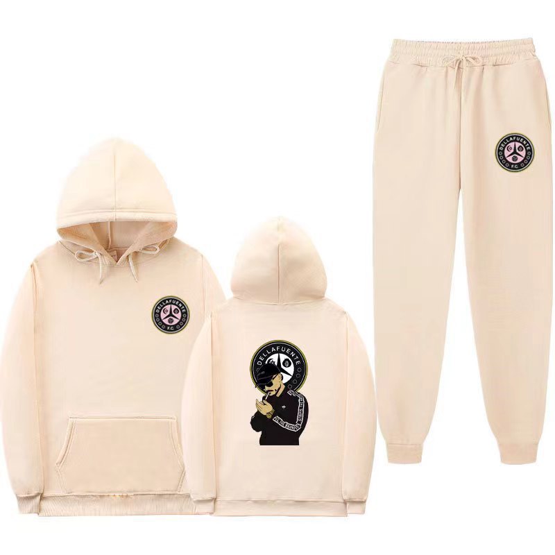 Women's set of hoodie and jogging pants with unique print Lisslune