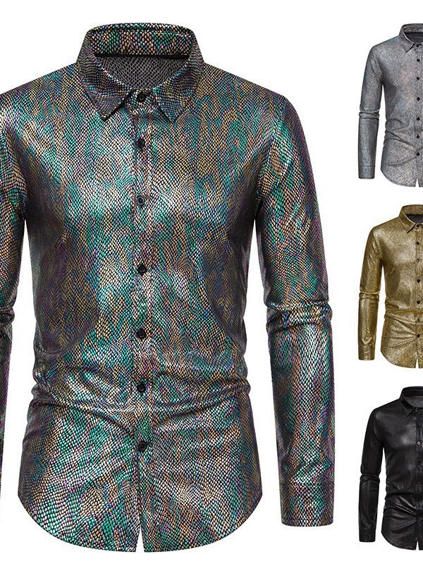 Men's elegant shirt with shimmering top material and modern cut Lisslune